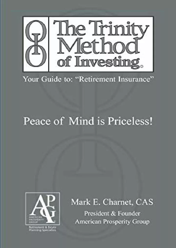 pdf read download the trinity method of investing