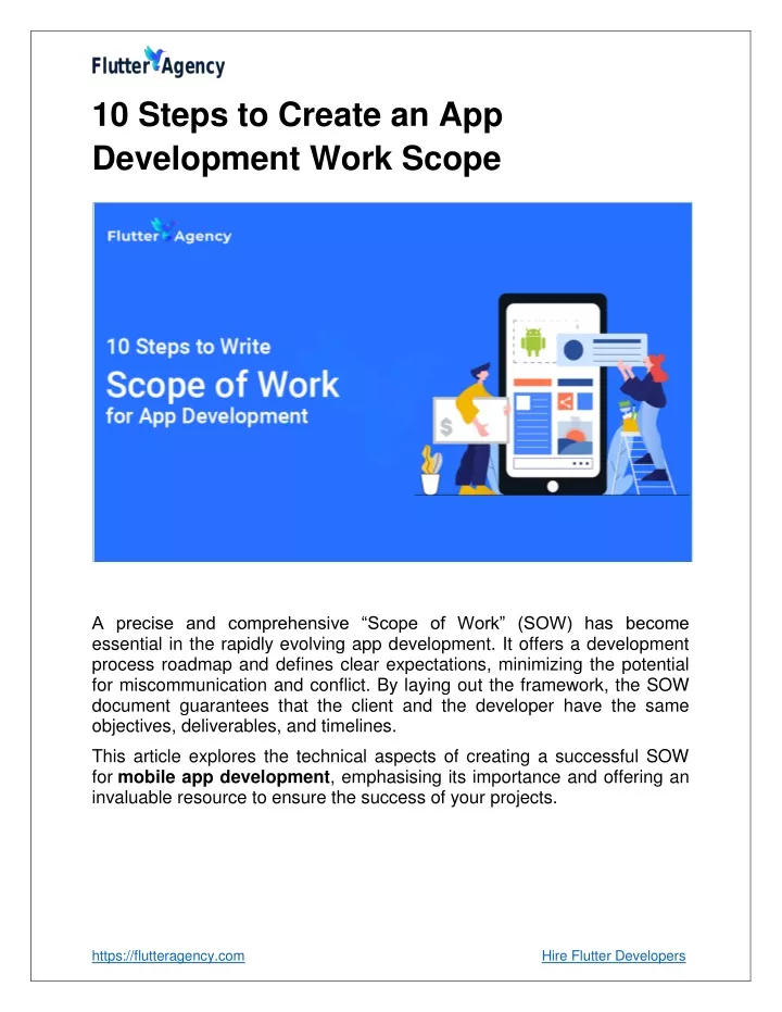 10 steps to create an app development work scope