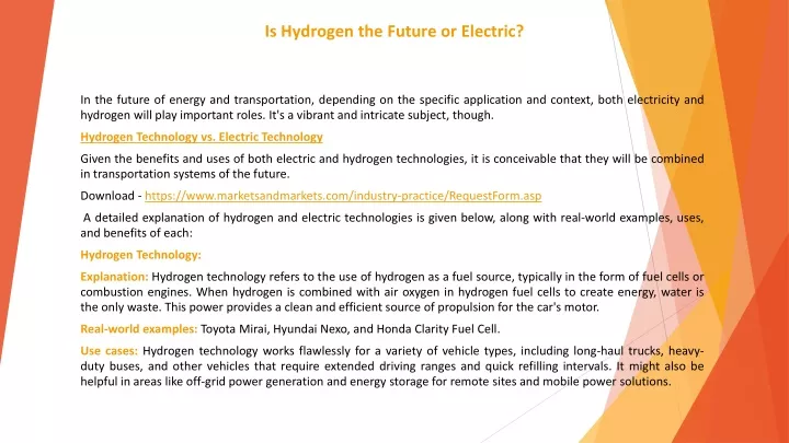 is hydrogen the future or electric