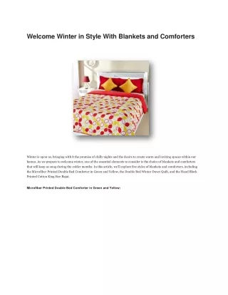 welcome winter in style with blankets