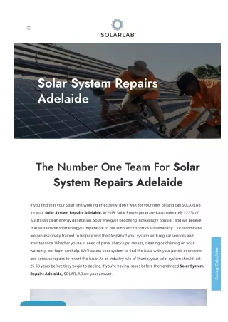 solar system repairs adelaide