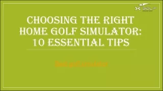 Choosing the Right Home Golf Simulator 10 Essential Tips