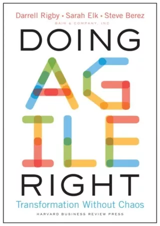 Ebook❤️(download)⚡️ Doing Agile Right: Transformation Without Chaos
