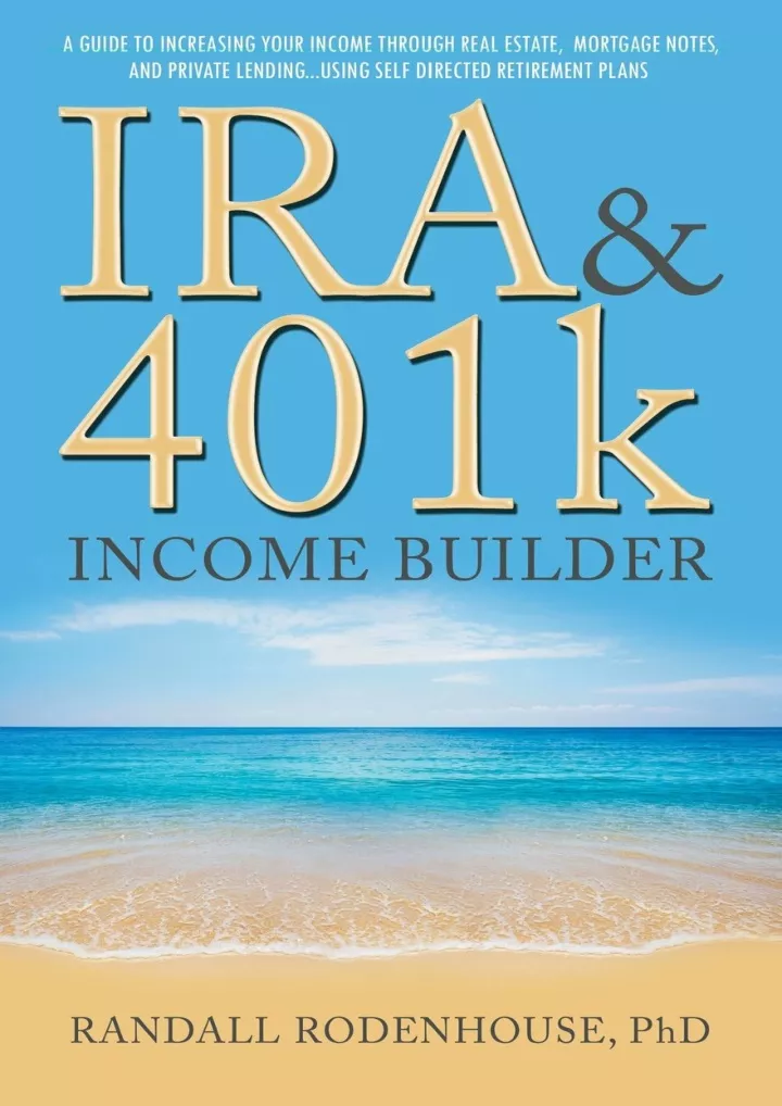 download pdf ira and 401k income builder a guide