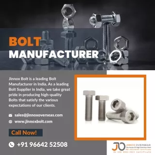 Bolt Manufacturer in Australia | Bolt Manufacturer in UK - Jinnox Bolt