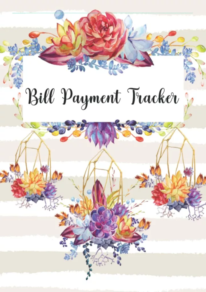 pdf bill payment tracker personal and household