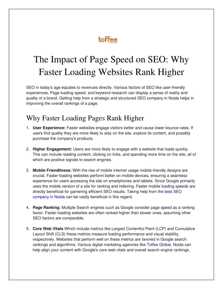 the impact of page speed on seo why faster