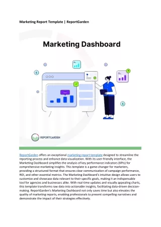 marketing report template reportgarden