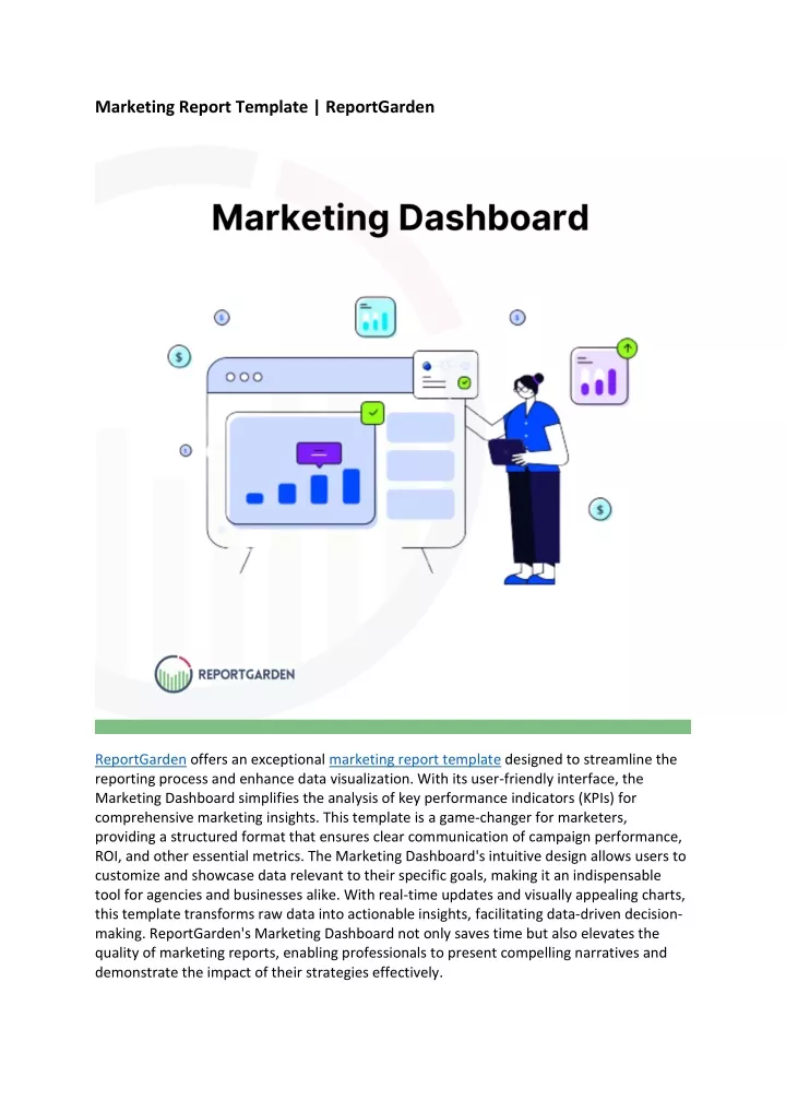 marketing report template reportgarden