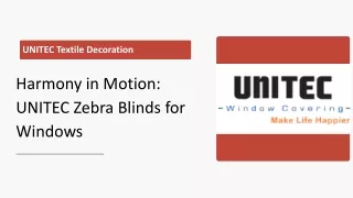 Harmony in Motion UNITEC Zebra Blinds for Windows