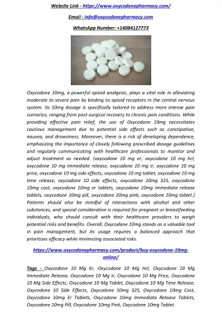 Buy Oxycodone 10mg Online I website - https://www.oxycodonepharmacy.com/