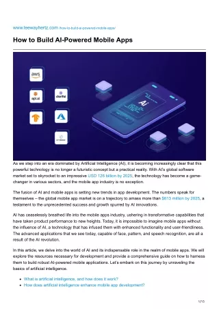 leewayhertz.com-How to Build AI-Powered Mobile Apps
