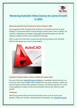 mastering autocad 4 best courses for career