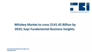 Whiskey Market 2024-2033