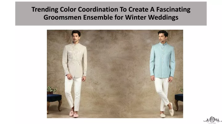 trending color coordination to create a fascinating groomsmen ensemble for winter weddings