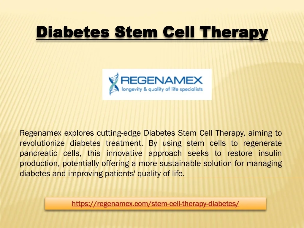 PPT - Diabetes Stem Cell Therapy PowerPoint Presentation, free download ...