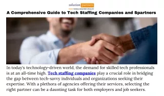 Powering Innovation Through Tech Staffing Companies
