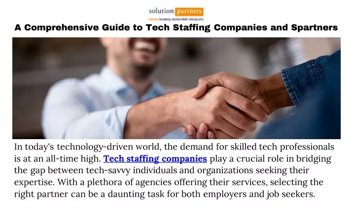 a comprehensive guide to tech staffing companies