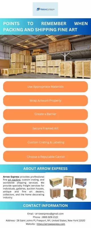 points packing and shipping fine art