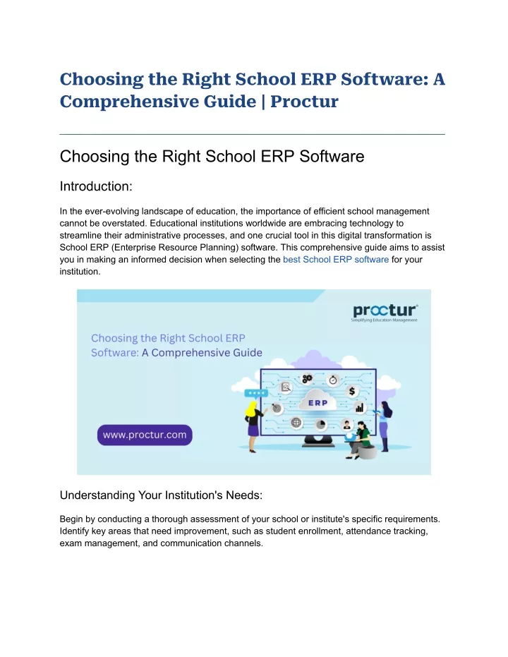 choosing the right school erp software