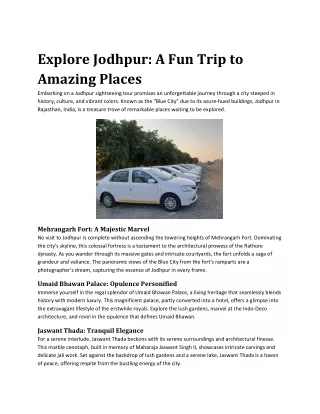 explore jodhpur a fun trip to amazing places