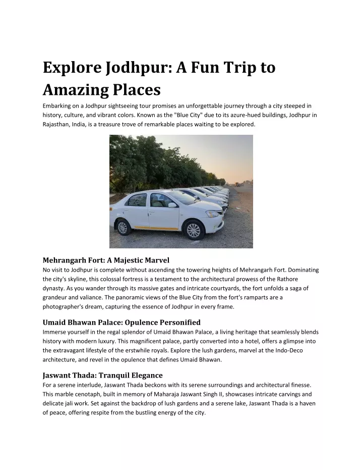 explore jodhpur a fun trip to amazing places