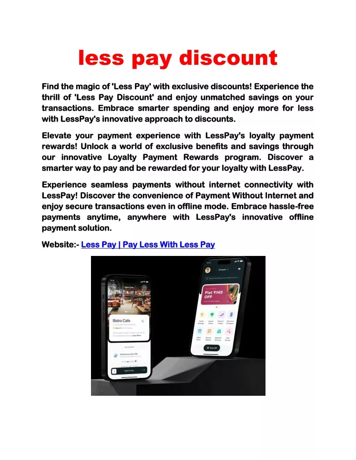 less pay discount