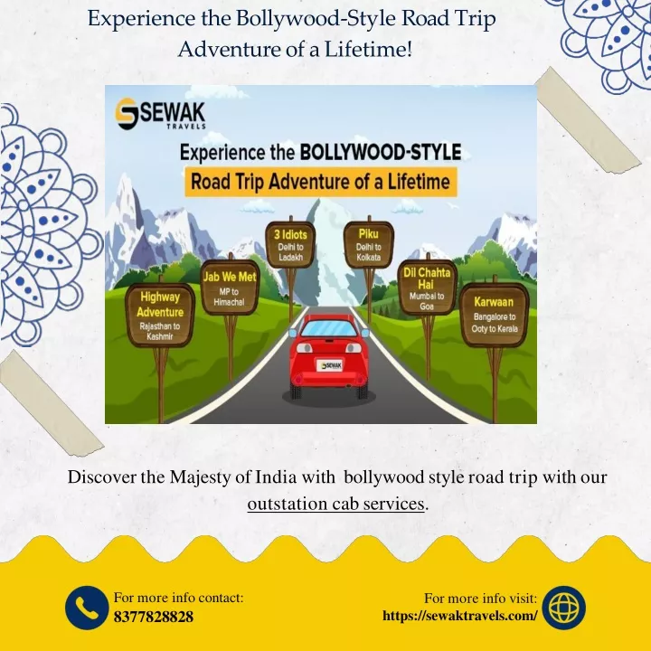 experience the bollywood style road trip adventure of a lifetime