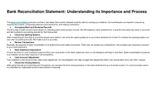 Bank Reconciliation Statement Understanding its Importance and Process