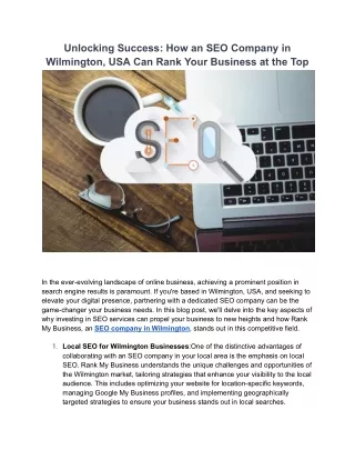 SEO Company Wilmington USA - Rank My Business