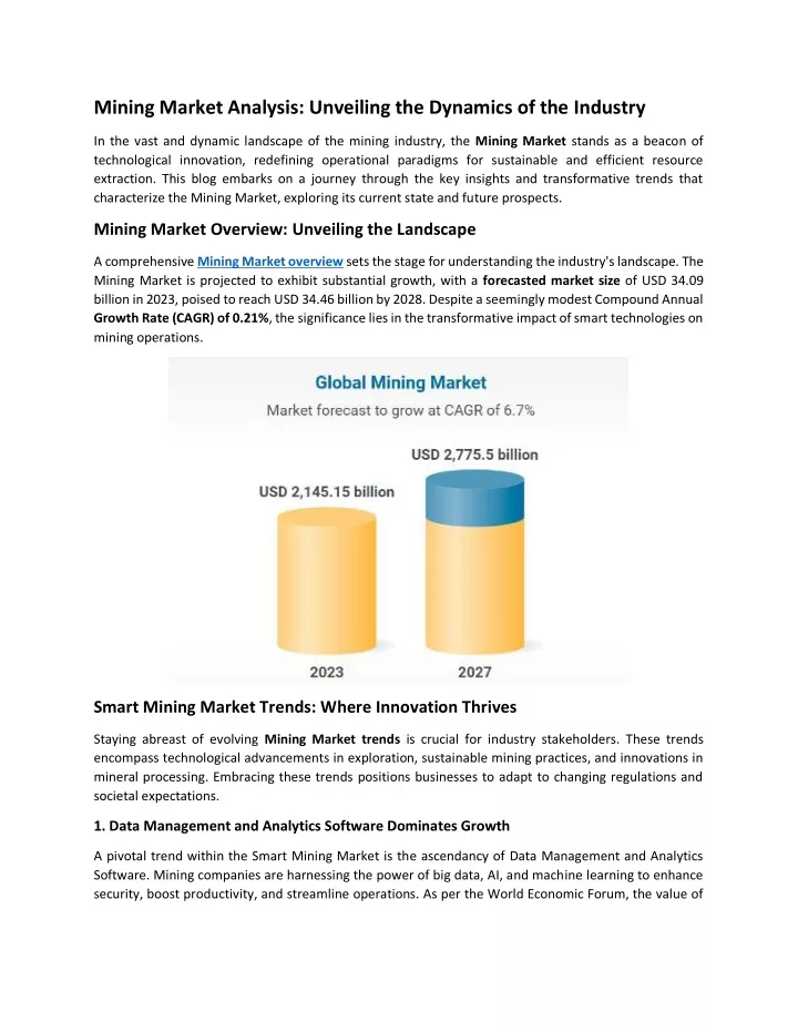 mining market analysis unveiling the dynamics