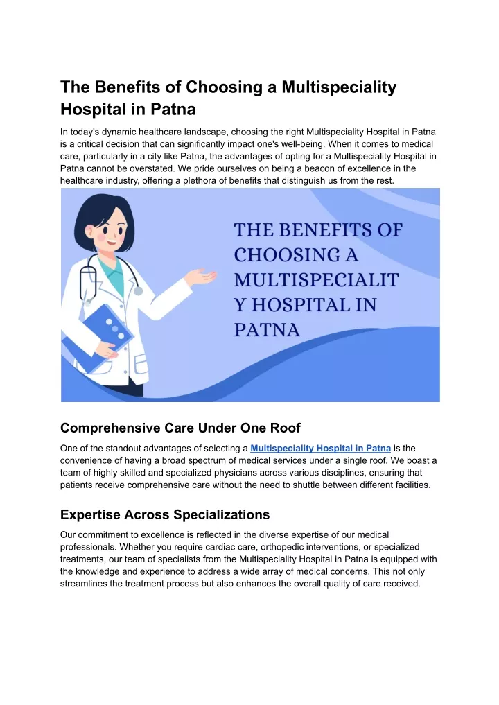 the benefits of choosing a multispeciality