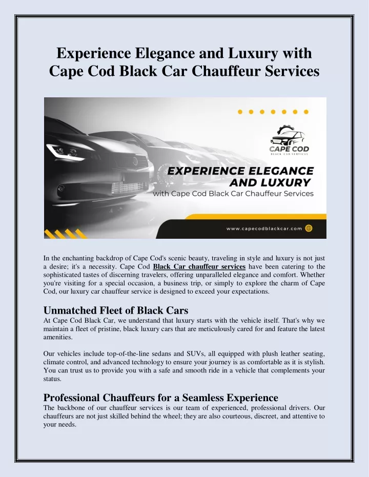 experience elegance and luxury with cape