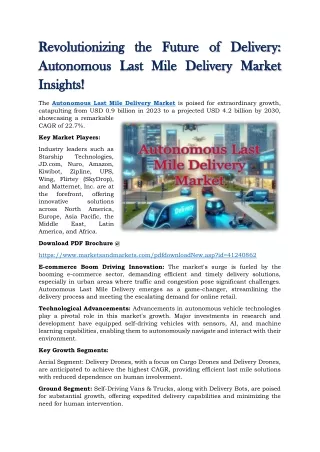 revolutionizing the future of delivery