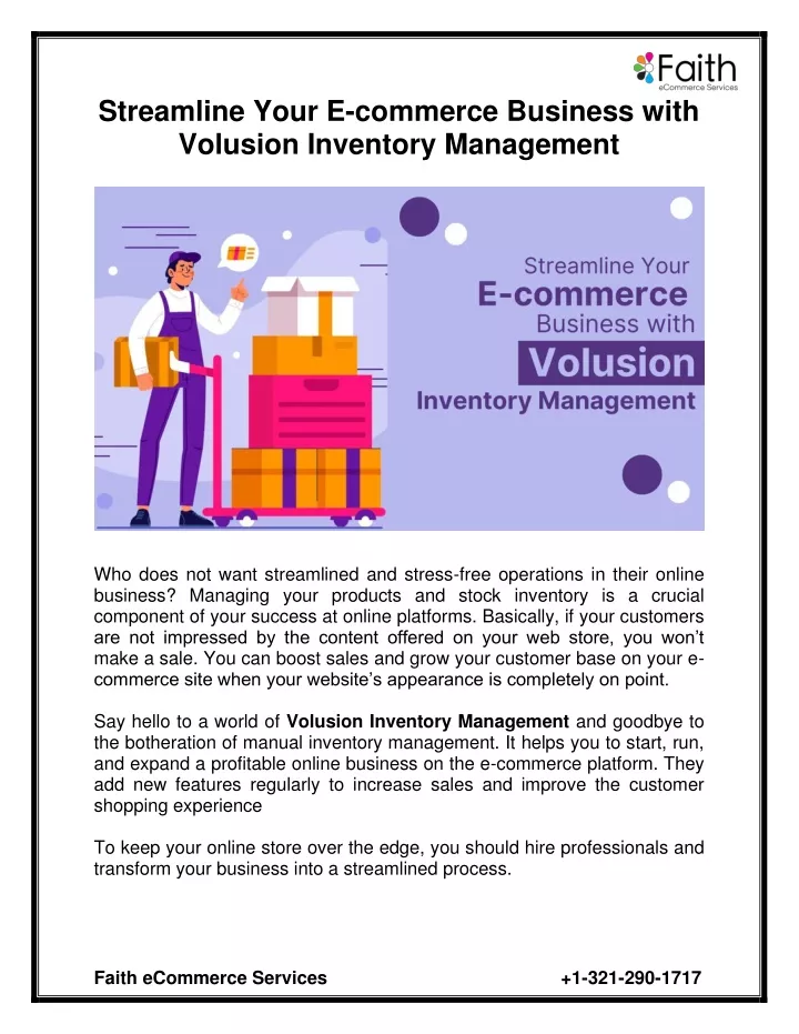 streamline your e commerce business with volusion