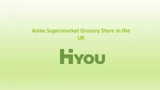 Asian Supermarket Grocery Store in the UK.