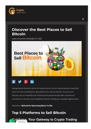 Places to Sell Bitcoin