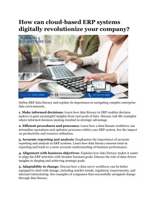 how can cloud based erp systems digitally