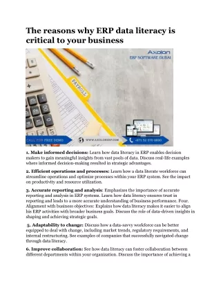 the reasons why erp data literacy is critical