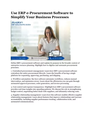 use erp e procurement software to simplify your