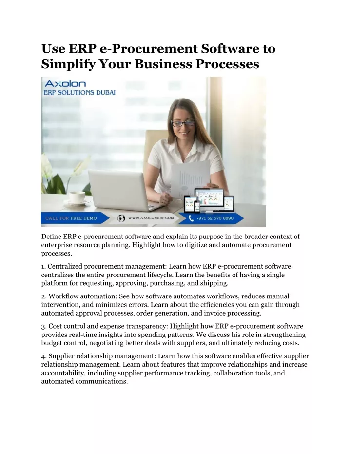 use erp e procurement software to simplify your