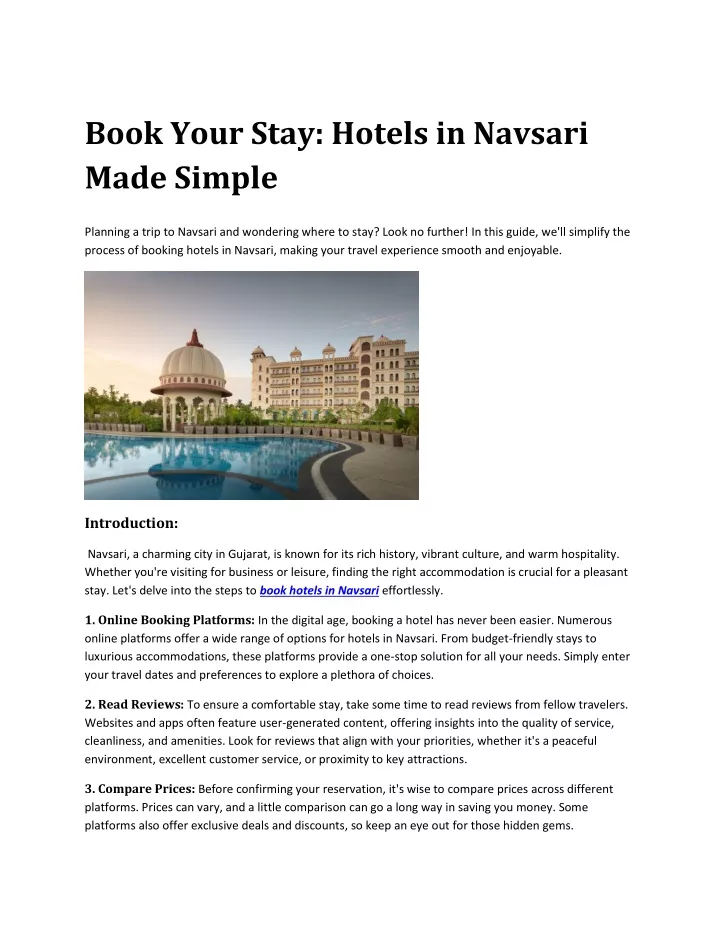 book your stay hotels in navsari made simple