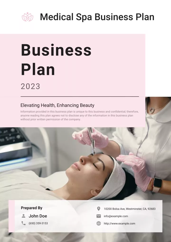 medical spa business plan