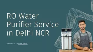 RO Water Purifier Service in Delhi NCR