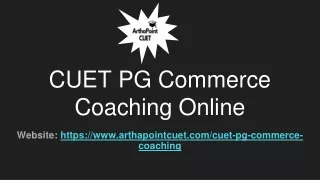 CUET PG Commerce Coaching Online