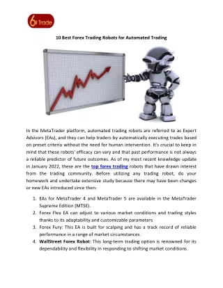 10 Best Forex Trading Robots for Automated Trading