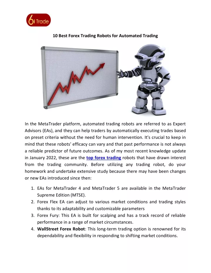 10 best forex trading robots for automated trading