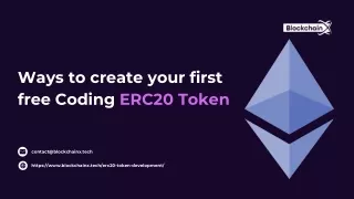 ways to create your first free coding erc20 token