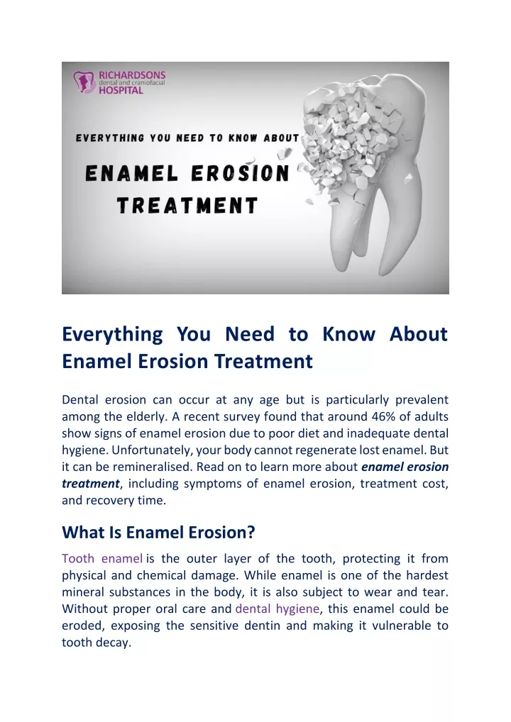 everything you need to know about enamel erosion