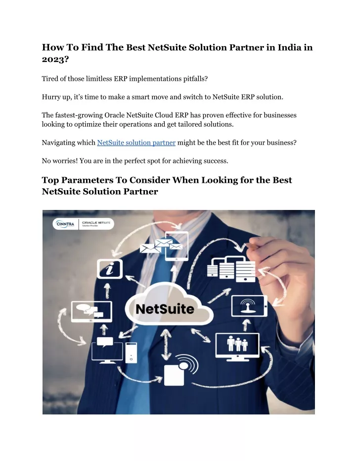 how to find the best netsuite solution partner